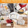 Cute Cats Oven Mitts and Pot Holders Sets 4Pcs,Extra Long