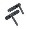 Infinity Decor Set of Matt Black Knurled Privacy Lever Door