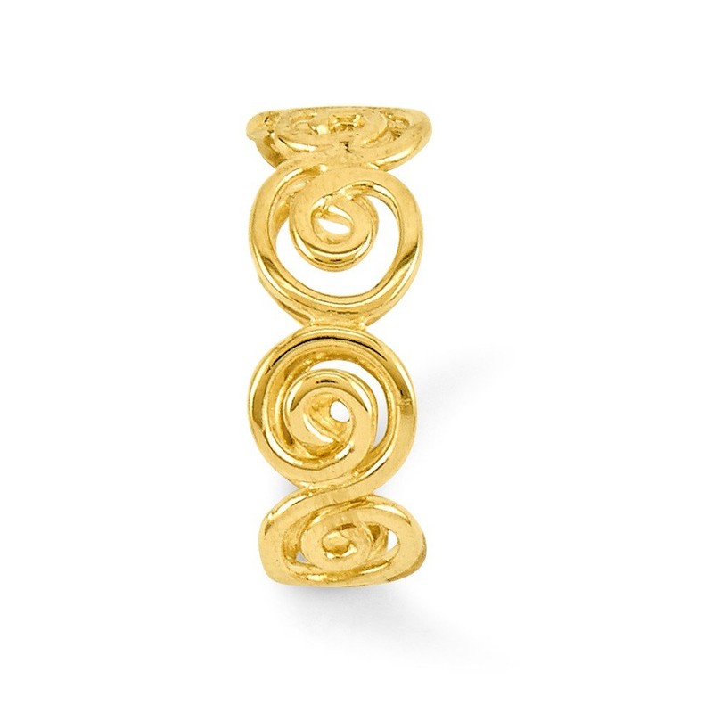 BillyTheTree Jewelry 14K Yellow Gold Scroll Toe Ring