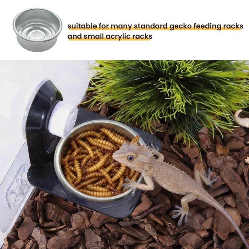 14 Pcs Gecko Food Cups, Crested Gecko Food Dish, 0.5oz