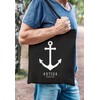 Autiga® Jute Bag Anchor Nautical Sailor Sailing Black 2 Long