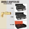 Brass 3/8" Male Flare Propane Elbow Adapter for Blackstone 17Inch