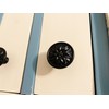 binifiMux 6-Pack Black Vintage Flower Cabinet Drawer Pulls Knobs, Flower