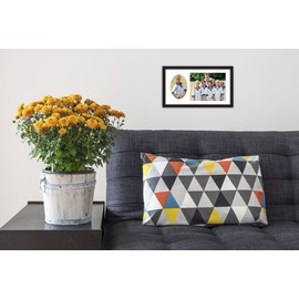 MCS 12.5x7.25 Inch Team Frame with 2 Photo Openings, 5x7 Inch and 3.5x5 Inch, Black (16052)