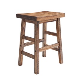 Durango 26" H Industrial Wood Counter-Height Stool