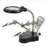 Magnifying Glass Soldering Station LED Lamp Magnifier with Auxiliary Clips