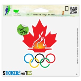 Canadian Olympic Team Car Sticker Indoor Outdoor 3" x 5"