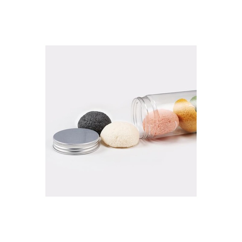Esponjas Faciales Exfoliantes de Konjac 8 Piezas Mixtas (semicírculo Aloe