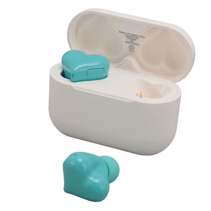 Heart Shaped Wireless Earbuds HIFI Stereo Sound Waterproof Bluetooth 5.3