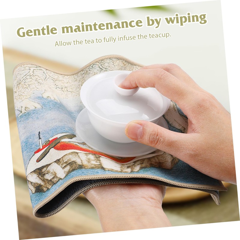 ABOOFAN 2Pcs Thick Absorbent Tea Towel Chinese Style Teapot Mat