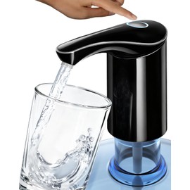 【Highest-Output】 Water Dispenser for 5 Gallon Jug, Electric USB C Water Pump Bottle Whisper-Quiet,Portable Automatic Drinking Jug Pump Rechargeable for Home Office Camping/World Cup Viewing Party