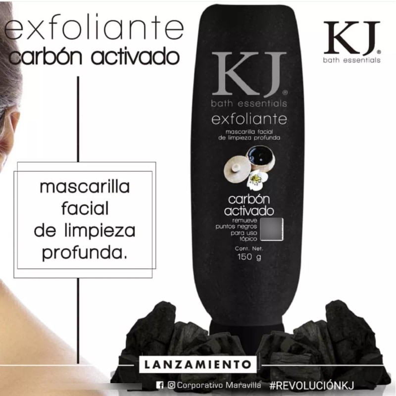 Kejel Exfoliante Mascarilla Facial Carbón Activado Original