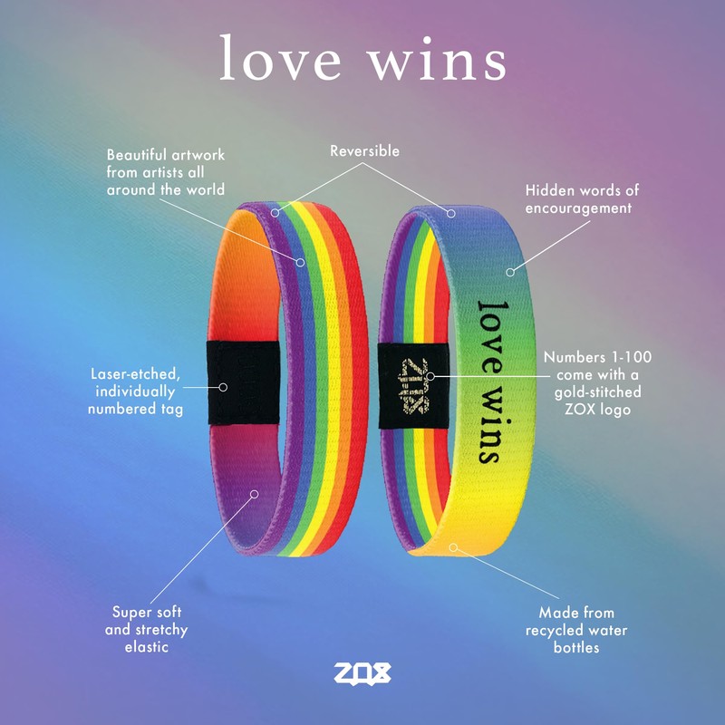 ZOX Bracelets — Love Wins | Stretchy Elastic Band with