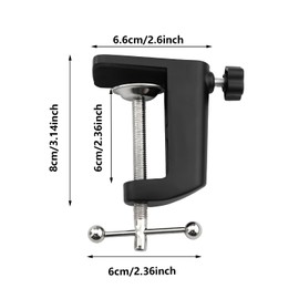 ZZHXSM Alloy C Light Cantilever Stand Gripper Metal Base I Clip DIY Swivel Arm Lighting Accessory Metal Clip for Swing Arm Lamp Magnifying Lamp Table Lamp Desktop Stand Accessory Black
