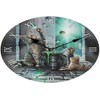 Lisa Parker Decorative Wall Clock-Cat Hubble Bubble, MDF, Multi, Height