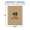 Avery Kraft Brown Round Labels with Sure Feed, 1" Diameter,