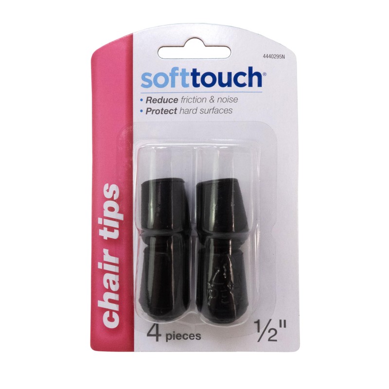 SoftTouch 4 Pack Non-Slip Round Rubber Leg Tip Protectors –