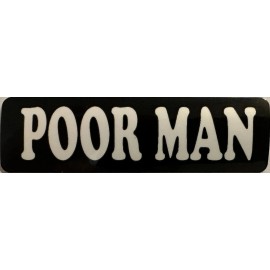 USA Biker Goods Poor Man Motorcycle Helmet Sticker Z