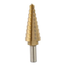 OEMTOOLS 24372 Spiral Step Drill Set, 3 Piece Set HSS Titanium Coated Drill Bit Kit, 28 Sizes, Step Drill Bit for Metal, Steel, Plastic, Aluminum, Copper