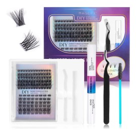 Kit De Extensiones De Pestañas Curvatura D Mixtas Pegamento