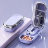 Portable Pill Cutter and Organizer for Travel – 1/2, 1/3,