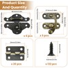 30 Pcs Retro Jewelry Box Hinges and Latches Set, Antique