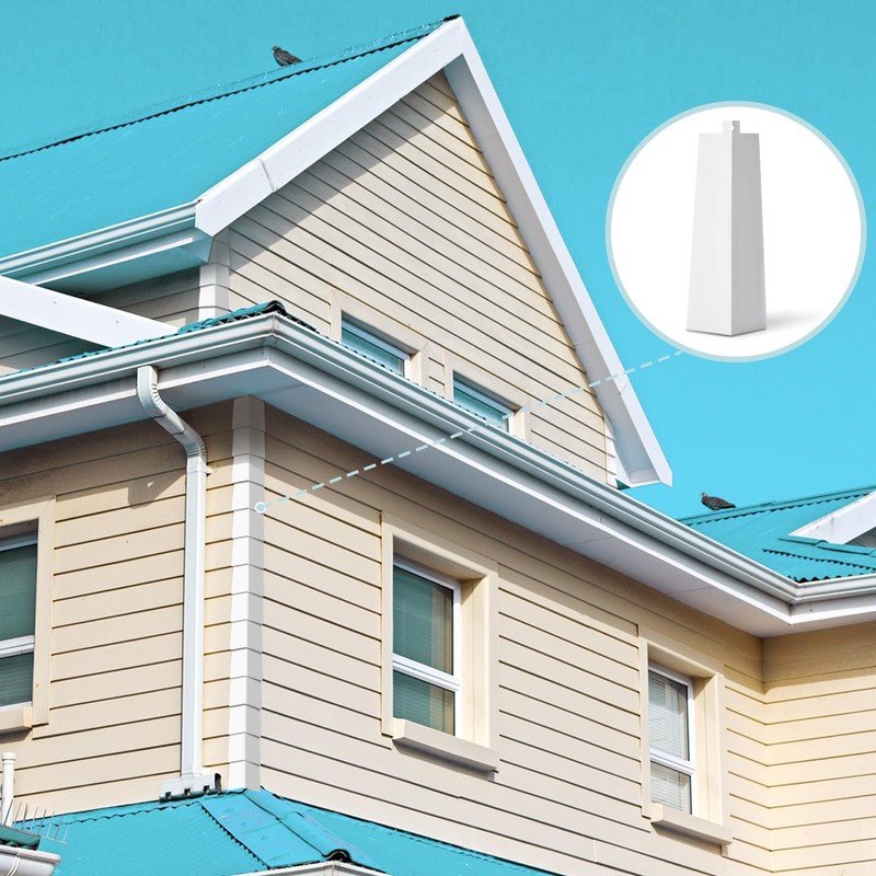 Therwen 8 Pcs Aluminum Siding Corners 8 Inch Outside White