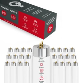 GoodBulb 25W 36 Inch T8 Fluorescent Light Bulb 3500K Soft White Light Color, Medium Bi-Pin Base 2225 Lumens 86 CRI 36000 Life Hours Instant/Programmed Start 25 Bulbs Pack