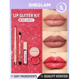 SHEGLAM Kit de purpurina Lip Dazzler (Red carpet, 3 g)