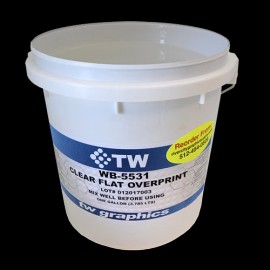 TW 5531 Flat Overprint Clear Water Based Poster Ink - Perfect for Flat Stock