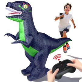 Dobindrich RC Dinosaur Toy Remoted Control Inflatable Dinosaur Car 360° Rotation Forward Backward Gift for Kids Boys 6,7,8 Years Old