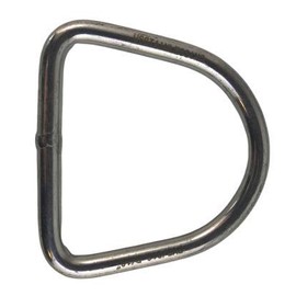 US Stainless Stainless Steel 316 D Ring Welded 6mm x 50mm ID (1/4" x 2") Marine Grade Dee