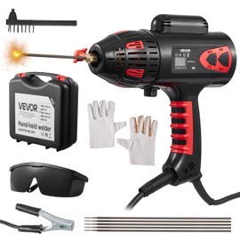 VEVOR Portable Handheld Welding Machine, 20-130A Portable ARC Welder with Stepless Current Adjustment & IGBT Inverter, 115V Handheld Stick Welder Digital Display Fit for 1/16"-1/8" Welding Rods