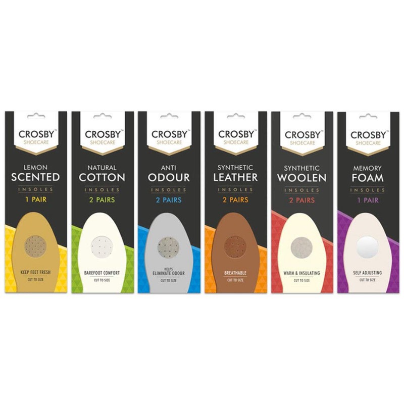 Crosby Foot Insoles Unisex (1 Pair Lemon Cushioned)