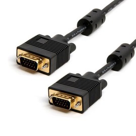 HD15 (SVGA) Male / HD15 (SVGA) Male, with Ferrite Bead, Black, CL2 Inwall Rated, 50 ft