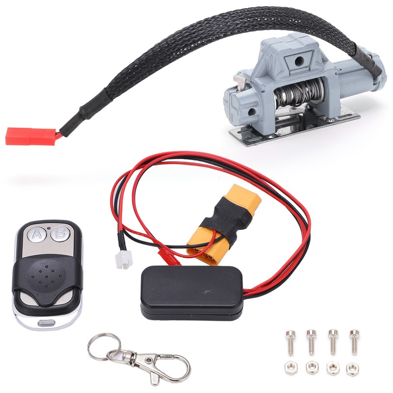RC Automatic Winch and Wireless Remote Controller Receiver Simulation for
