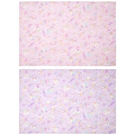 Perfect for School Desks, Set of 2, 15.7 inches (40 cm), 23.6 inches (60 cm), 100% Cotton, Made in Japan, Large, Kids, Girls, Unicorn, Pink, Unicorn, Purple