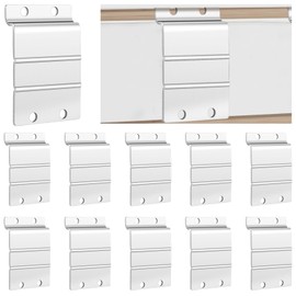 Zonon 10 Pack Slatwall Metal Plate Mount Backplate Mounting Adapter to Make Items Slatwall Compatible Heavy Duty Steel Bracket with 4 Pre-Drilled Holes Backplate for Secure Displays