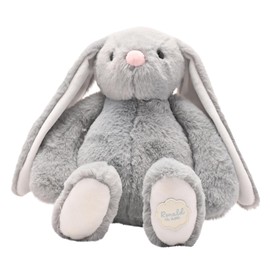 The Softies - Ronald the Plush Grey Bunny Plush Cuddly Toy - Perfect Soft Present for Kids & Children/Cuddle & Play - 0 to 3 Years - H: 35cm x W: 20cm.