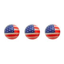 JP Lann 3 Pack Golf Balls (Available in Various Styles) (USA Flag)