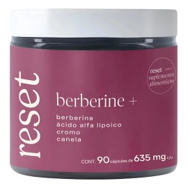Reset Suplemento Berberina Ácido Alfa Lipoico Cromo Canela Cáps