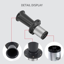 JoaSinc Retro Horn Antique Horn Metal 12 V 125 dB Air Horn for Car Motorcycle Antique Vintage Classic Old Car