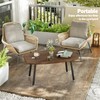 WOHOMO Folding Coffee Table Rustic Small Coffee Tables for Living