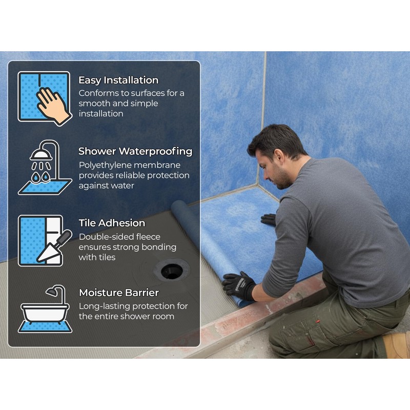 Kobau Flex SD60 Waterproofing Vapor Retarder Crack Prevention Polyethylene Membrane
