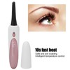 Heated Eyelash Curler Rechargeable Silicone Brush Head Portable Electric Eyelash