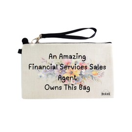 Gifts or Presents for Financial Services Sales Agents, an Amazing Financial Services Sales Agent Owns This Bag, Cosmetic Bags, Pencil Case - cb1363