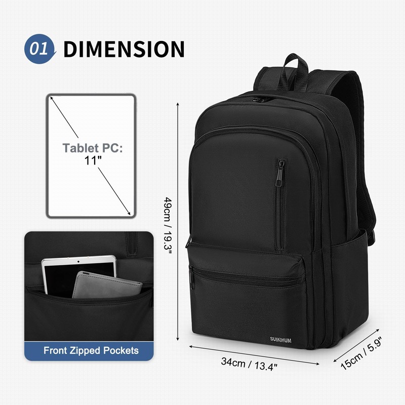SUIKIHUM Laptop Backpack for Men & Women 15.6 Inch Office