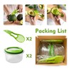 Kreapa 2 Pack Guacamole Keeper, With Green Airtight Lid And