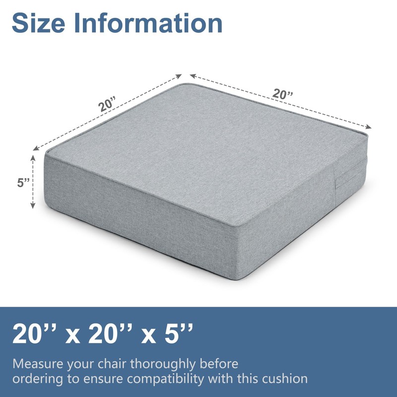 Shinnwa Gel Memory Foam Recliner Cushion for Elderly, Extra Large