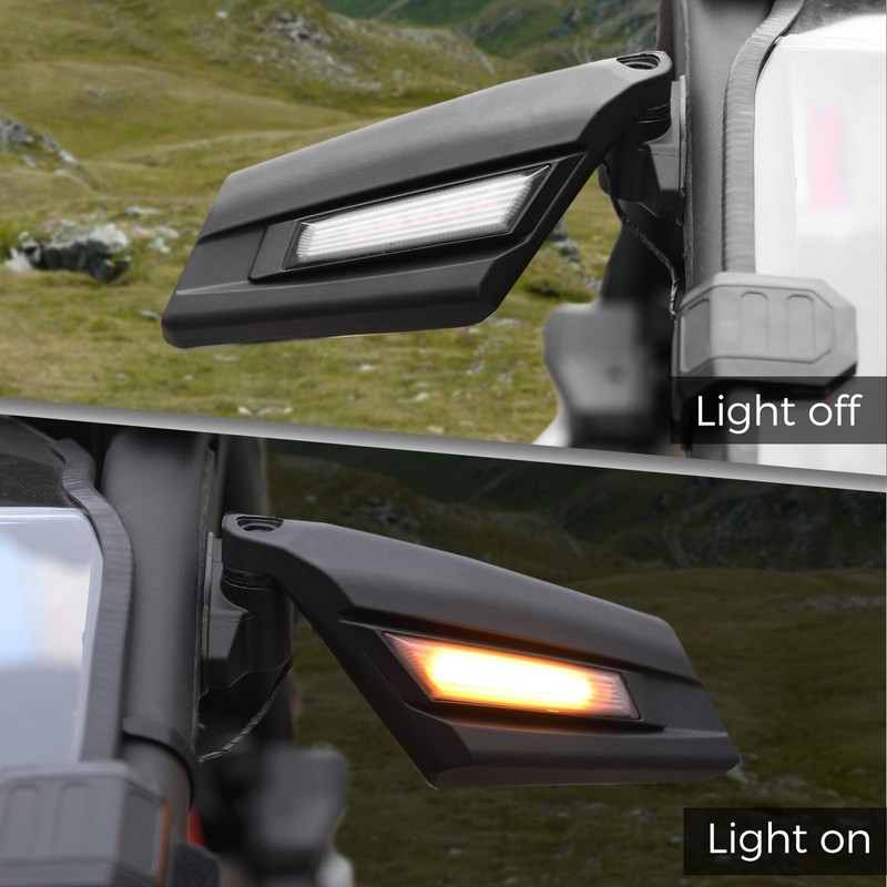 A & UTV PRO Maverick X3 Side Mirrors with Led